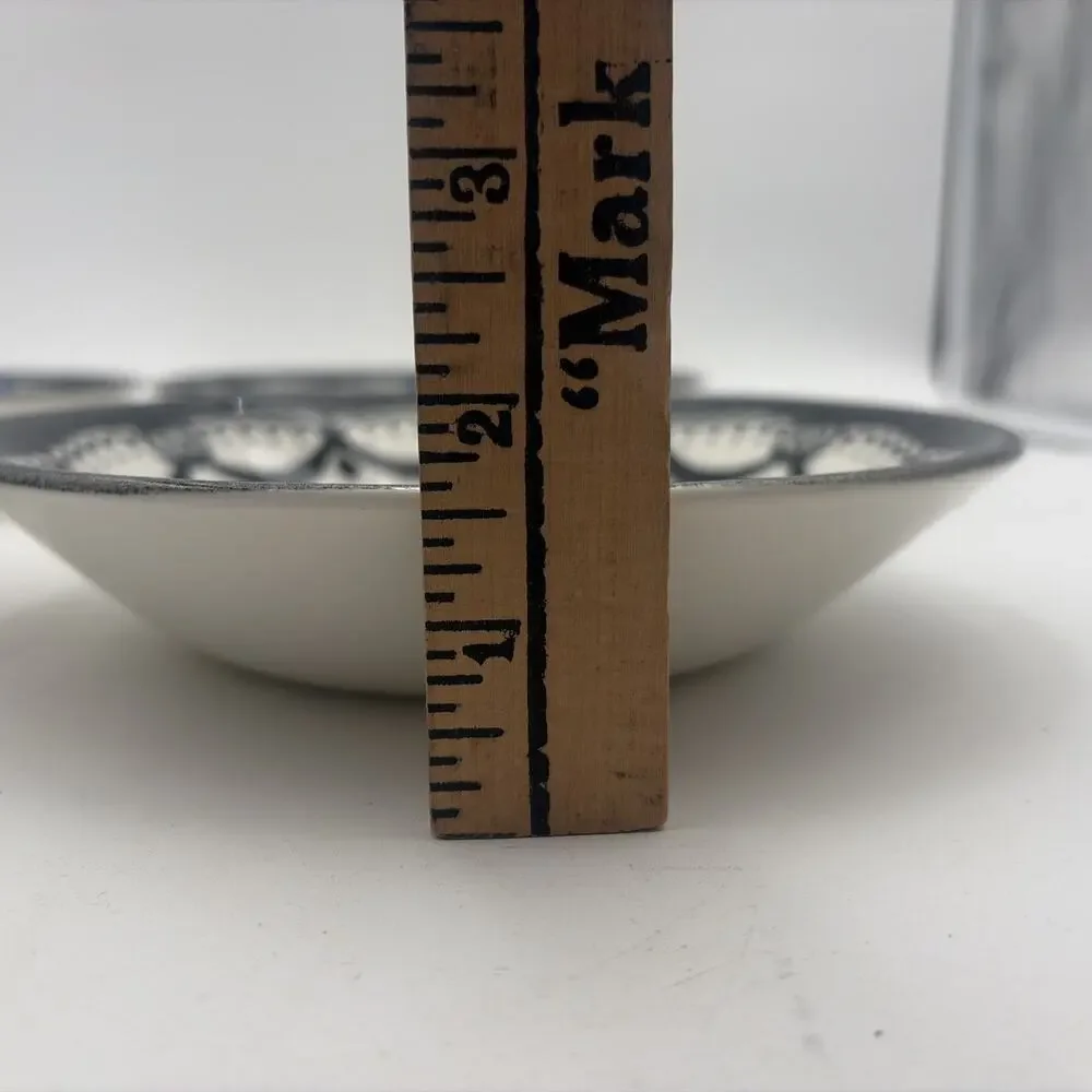 4 Royal Stafford Halloween 8” Salad Soup Bowls Coven Witch Sisters Seance Black